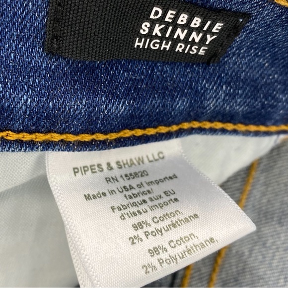 Veronica Beard Blue Debbie Skinny High Rise Denim Jeans - Picture 6 of 6